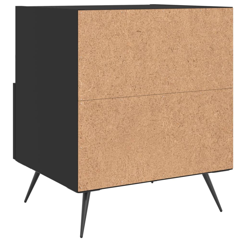 Nachtkastjes 40X35X47,5 Cm Bewerkt Hout 2 Zwart