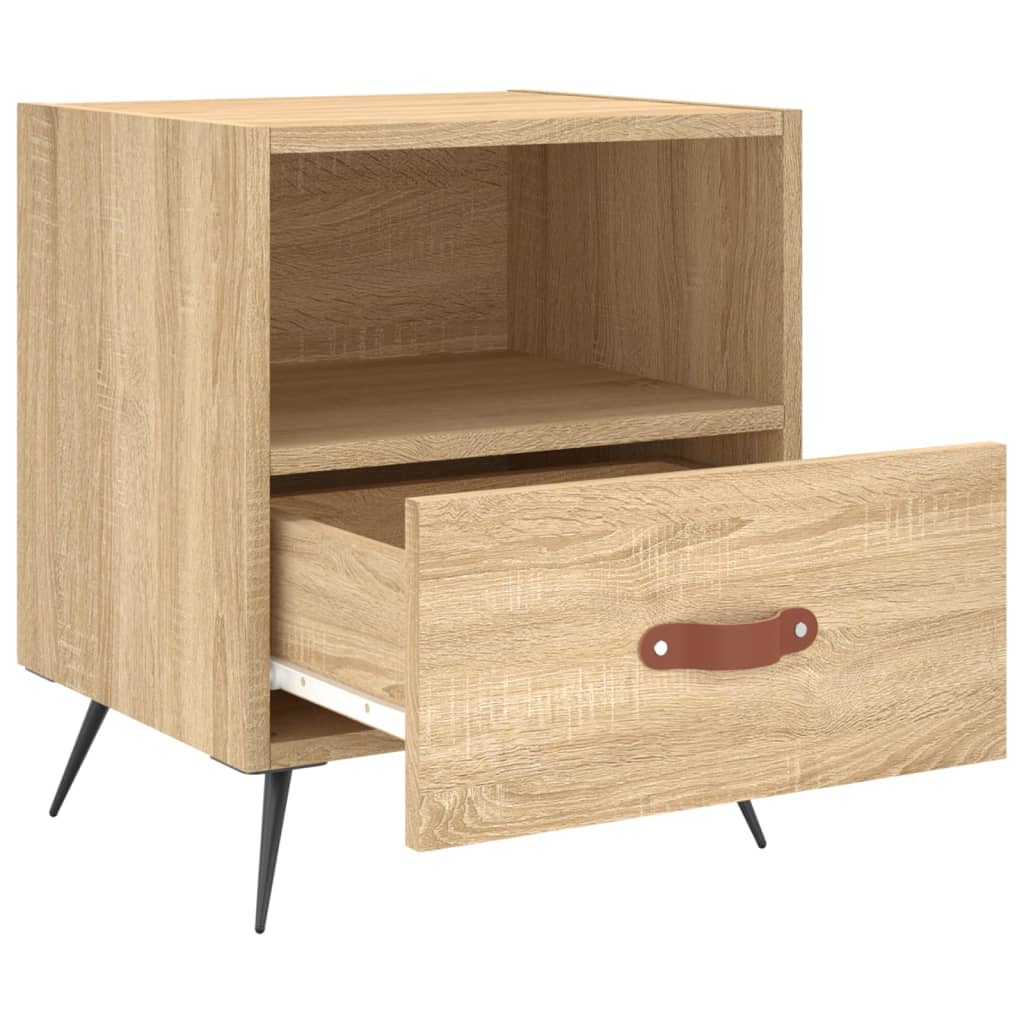 Nachtkastjes 40X35X47,5 Cm Bewerkt Hout Kleur 2 Sonoma eiken