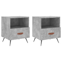 Nachtkastjes 40X35X47,5 Cm Bewerkt Hout 2 Betongrijs