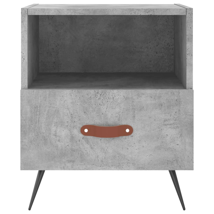 Nachtkastjes 40X35X47,5 Cm Bewerkt Hout 2 Betongrijs