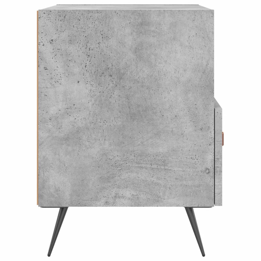 Nachtkastjes 40X35X47,5 Cm Bewerkt Hout 2 Betongrijs