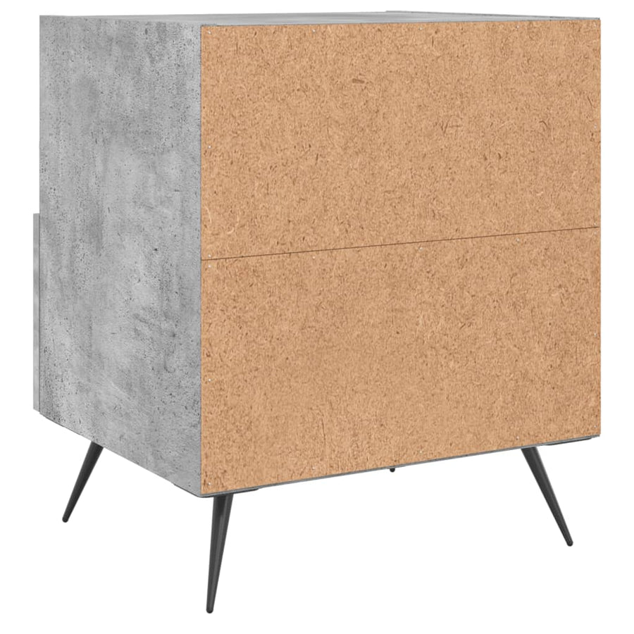 Nachtkastjes 40X35X47,5 Cm Bewerkt Hout 2 Betongrijs
