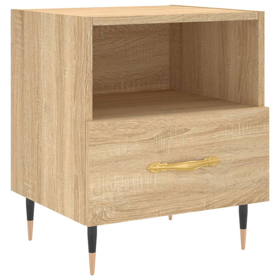 Nachtkastjes 40X35X47,5 Cm Bewerkt Hout Kleur 2 Sonoma eiken