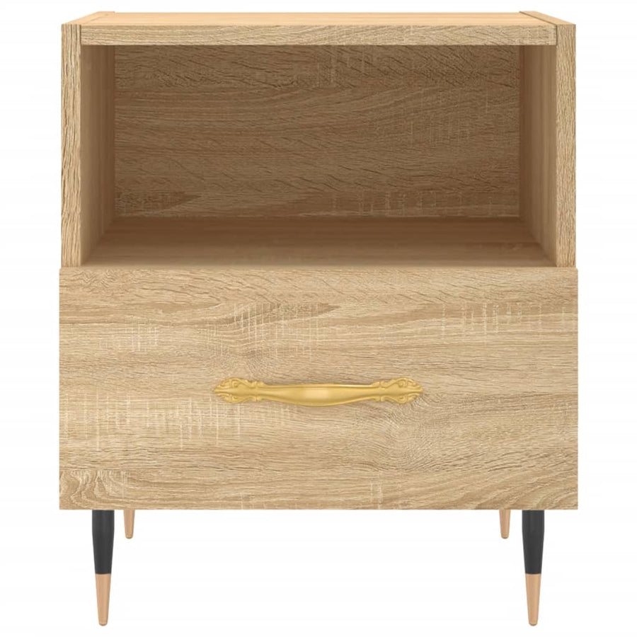 Nachtkastjes 40X35X47,5 Cm Bewerkt Hout Kleur 2 Sonoma eiken
