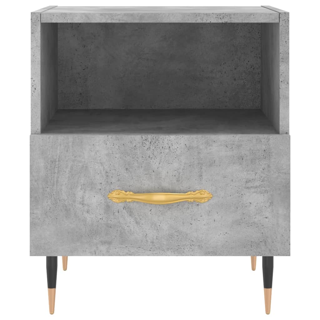 Nachtkastjes 40X35X47,5 Cm Bewerkt Hout 2 Betongrijs