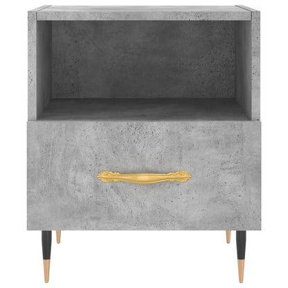 Nachtkastjes 40X35X47,5 Cm Bewerkt Hout 2 Betongrijs