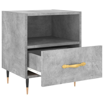 Nachtkastjes 40X35X47,5 Cm Bewerkt Hout 2 Betongrijs