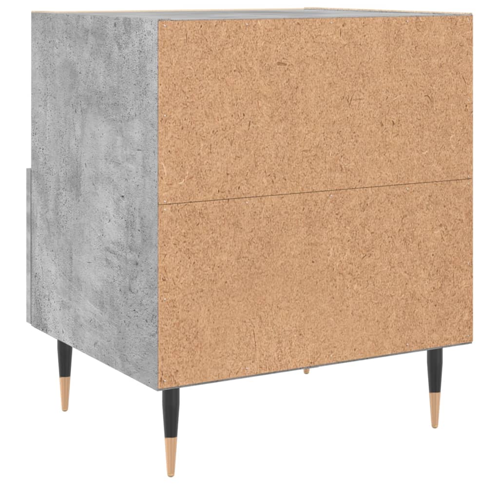 Nachtkastjes 40X35X47,5 Cm Bewerkt Hout 2 Betongrijs