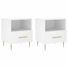Nachtkastjes 2 st 40x35x47,5 cm bewerkt hout wit