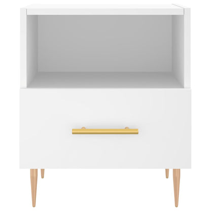Nachtkastjes 2 st 40x35x47,5 cm bewerkt hout wit
