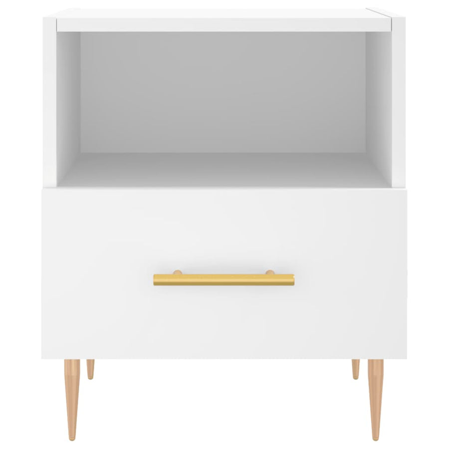 Nachtkastjes 2 st 40x35x47,5 cm bewerkt hout wit