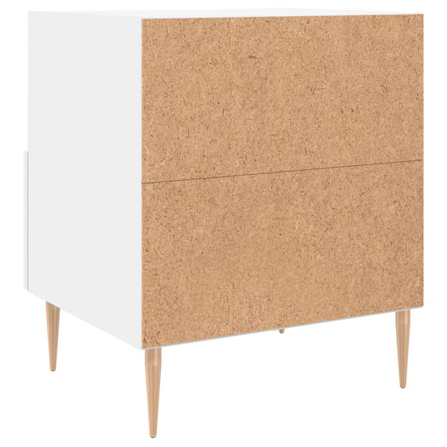 Nachtkastjes 2 st 40x35x47,5 cm bewerkt hout wit