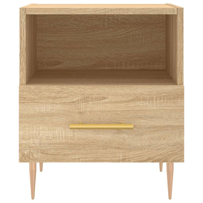 Nachtkastje 40x35x47,5 cm bewerkt hout sonoma eikenkleurig