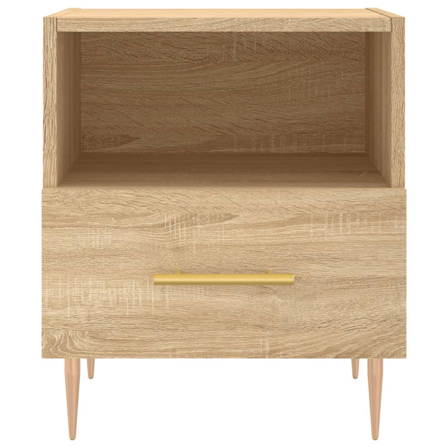 Nachtkastje 40x35x47,5 cm bewerkt hout sonoma eikenkleurig