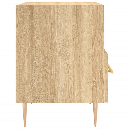 Nachtkastje 40x35x47,5 cm bewerkt hout sonoma eikenkleurig