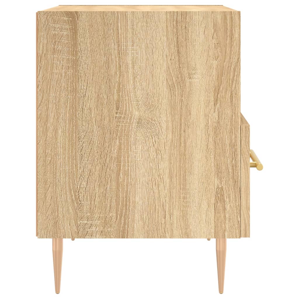Nachtkastjes 2 st 40x35x47,5 cm bewerkt hout sonoma eikenkleur