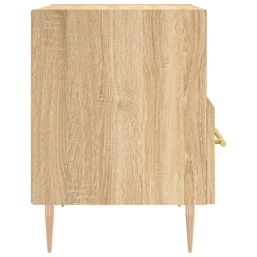 Nachtkastjes 2 st 40x35x47,5 cm bewerkt hout sonoma eikenkleur