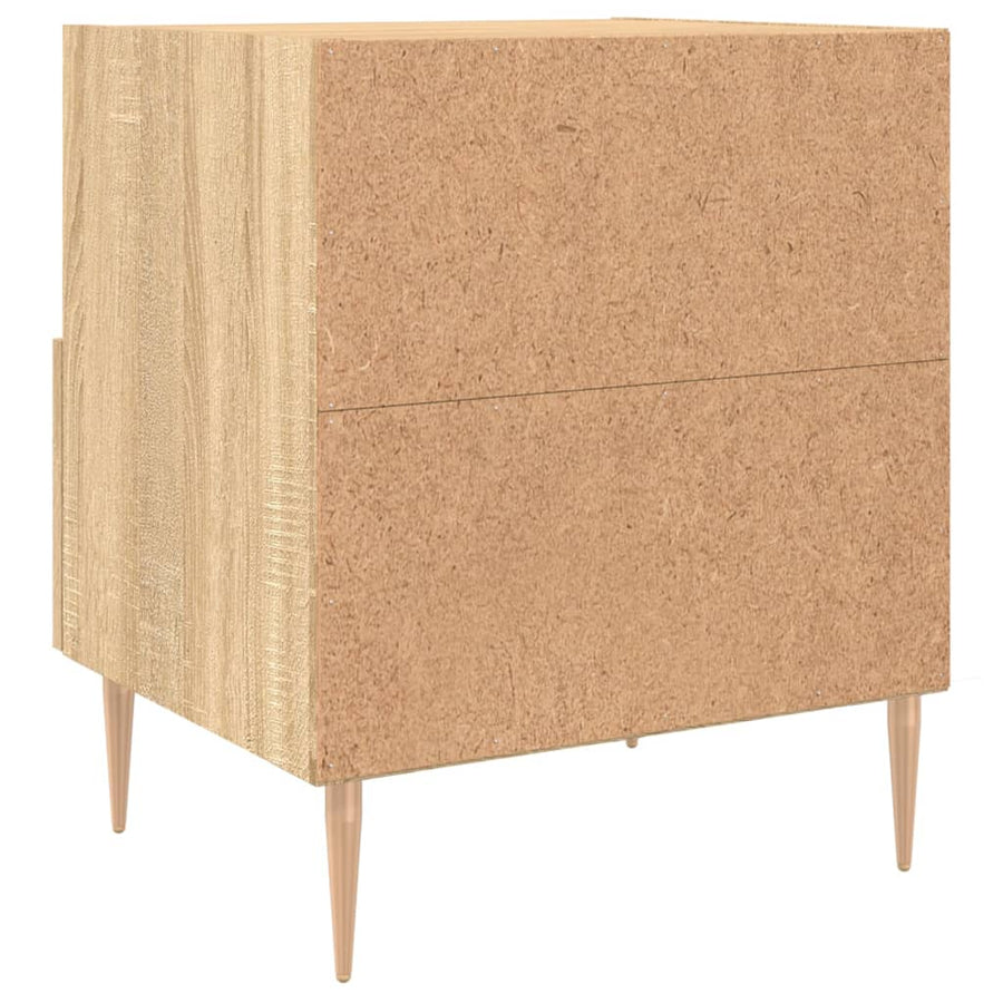 Nachtkastjes 2 st 40x35x47,5 cm bewerkt hout sonoma eikenkleur