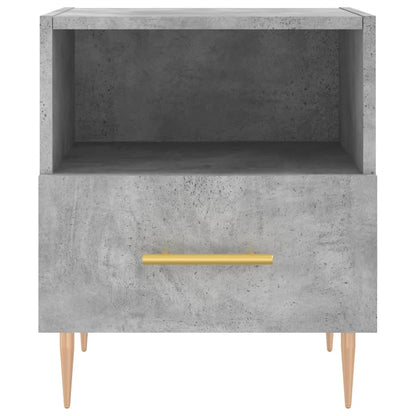 Nachtkastje 40X35X47,5 Cm Bewerkt Hout 1 Betongrijs