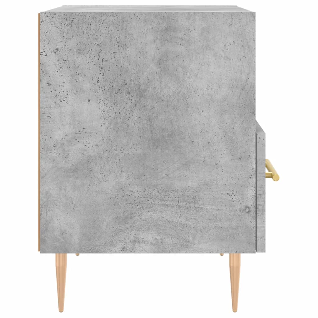 Nachtkastje 40X35X47,5 Cm Bewerkt Hout 1 Betongrijs