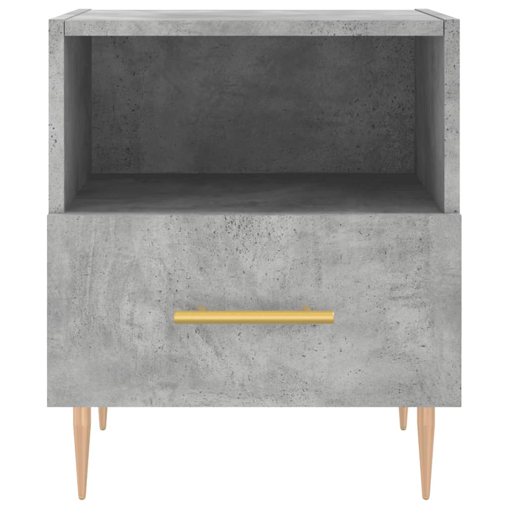 Nachtkastjes 2 st 40x35x47,5 cm bewerkt hout betongrijs