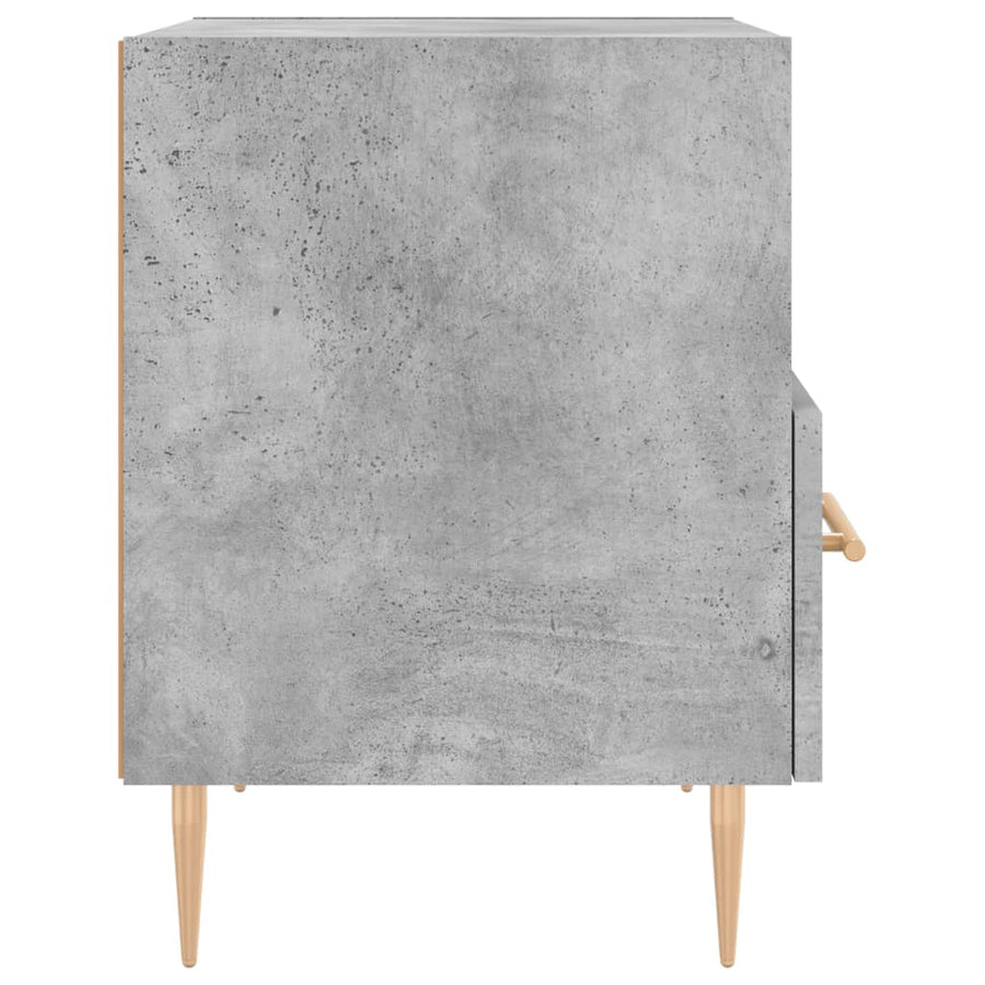 Nachtkastjes 2 st 40x35x47,5 cm bewerkt hout betongrijs