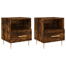 Nachtkastjes 40X35X47,5 Cm Bewerkt Hout Kleur 2 Gerookt eiken