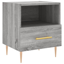 Nachtkastje 40x35x47,5 cm bewerkt hout grijs sonoma eikenkleur