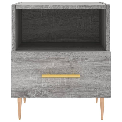 Nachtkastje 40x35x47,5 cm bewerkt hout grijs sonoma eikenkleur