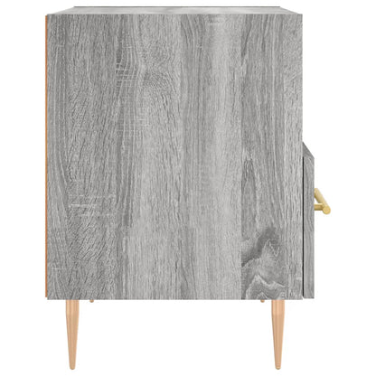 Nachtkastje 40x35x47,5 cm bewerkt hout grijs sonoma eikenkleur