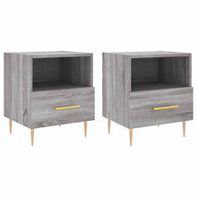 Nachtkastjes 2 st 40x35x47,5 cm bewerkt hout grijs sonoma eiken