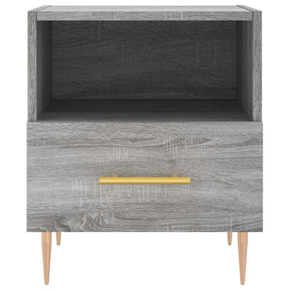 Nachtkastjes 2 st 40x35x47,5 cm bewerkt hout grijs sonoma eiken
