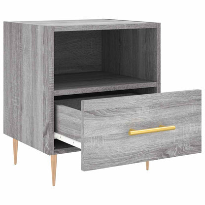 Nachtkastjes 2 st 40x35x47,5 cm bewerkt hout grijs sonoma eiken