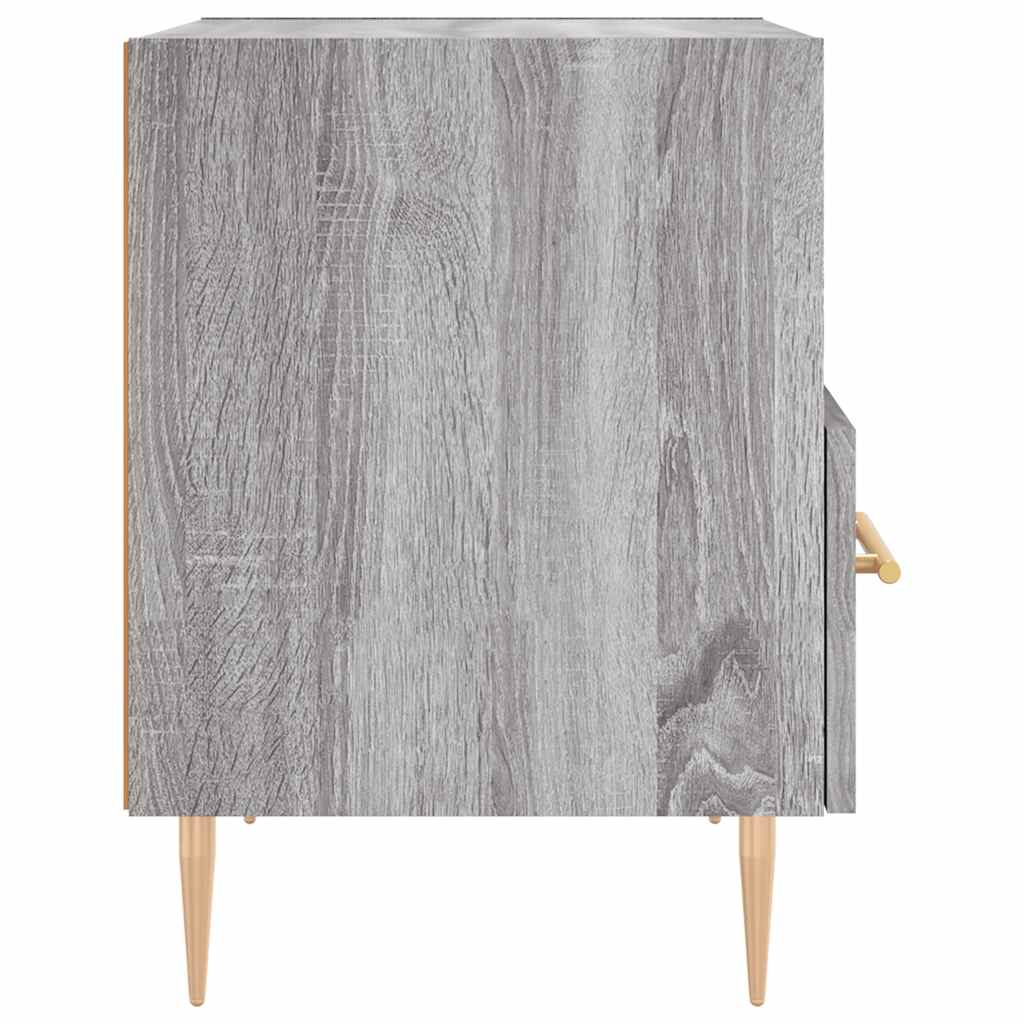 Nachtkastjes 2 st 40x35x47,5 cm bewerkt hout grijs sonoma eiken