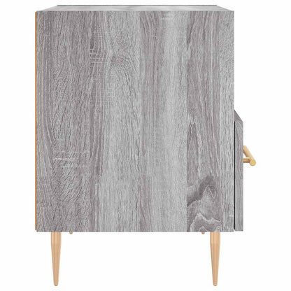 Nachtkastjes 2 st 40x35x47,5 cm bewerkt hout grijs sonoma eiken