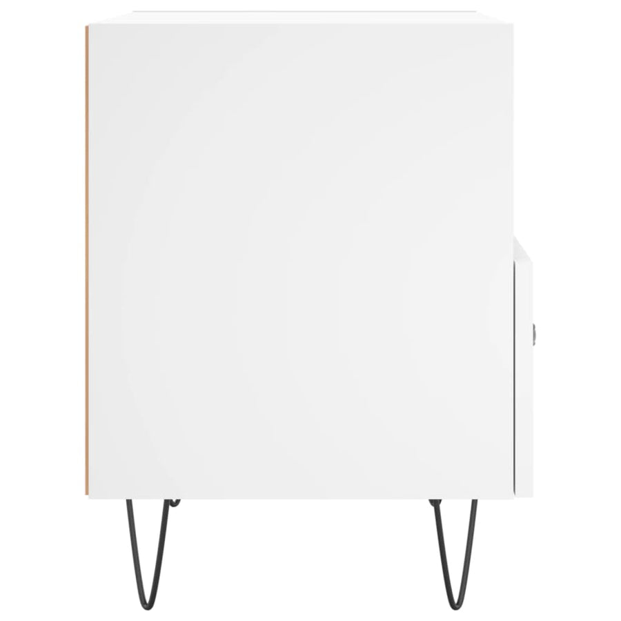 Nachtkastjes 40X35X47,5 Cm Bewerkt Hout 2 Wit