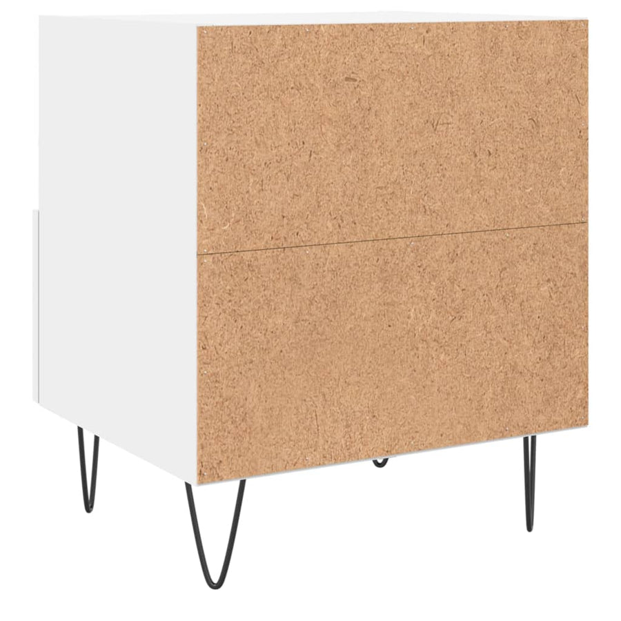 Nachtkastjes 40X35X47,5 Cm Bewerkt Hout 2 Wit