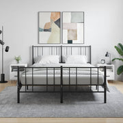Bedside tables 2 pcs 40x35x47.5 cm engineered wood high gloss white