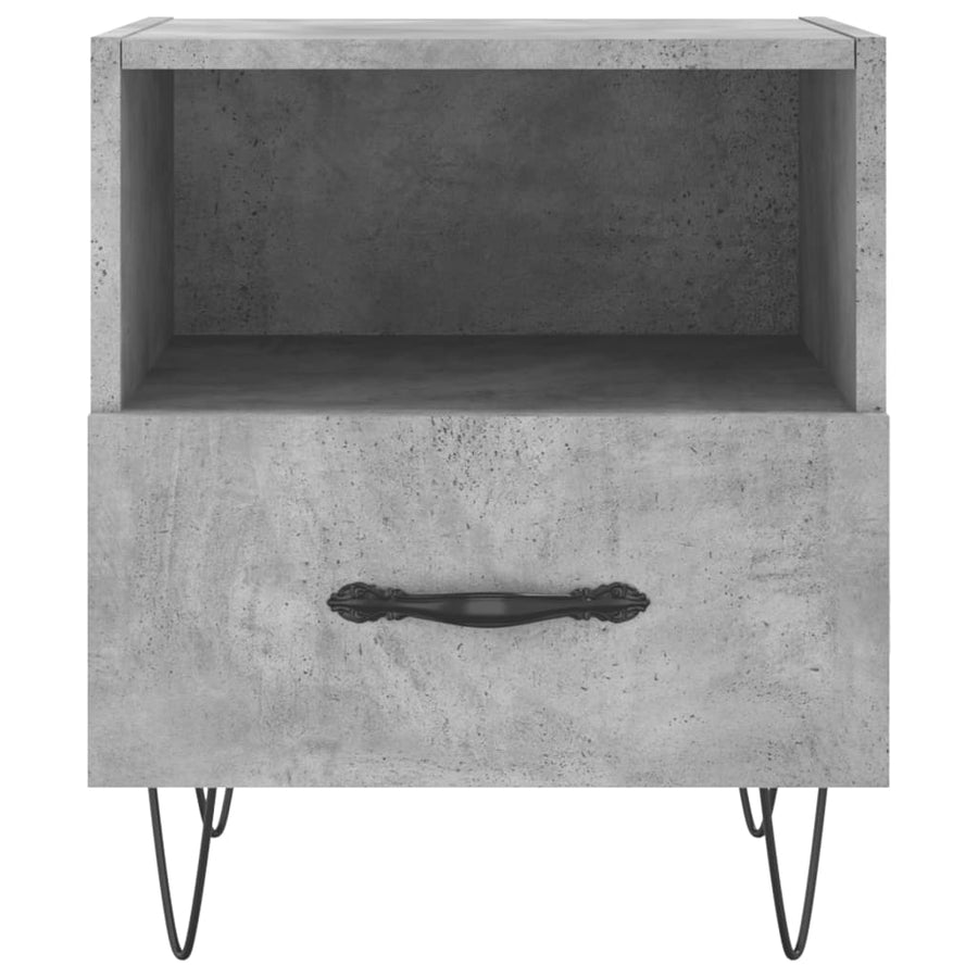 Nachtkastjes 40X35X47,5 Cm Bewerkt Hout 2 Betongrijs