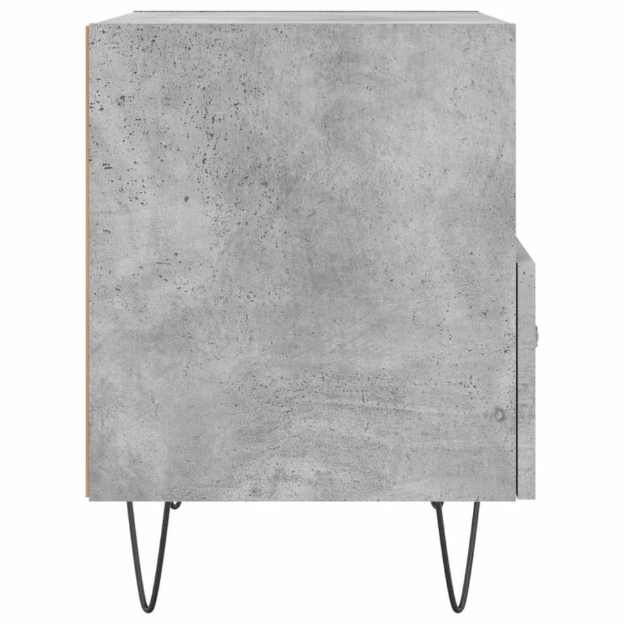 Nachtkastjes 40X35X47,5 Cm Bewerkt Hout 2 Betongrijs
