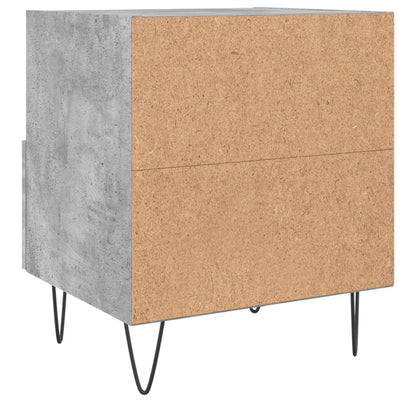 Nachtkastjes 40X35X47,5 Cm Bewerkt Hout 2 Betongrijs