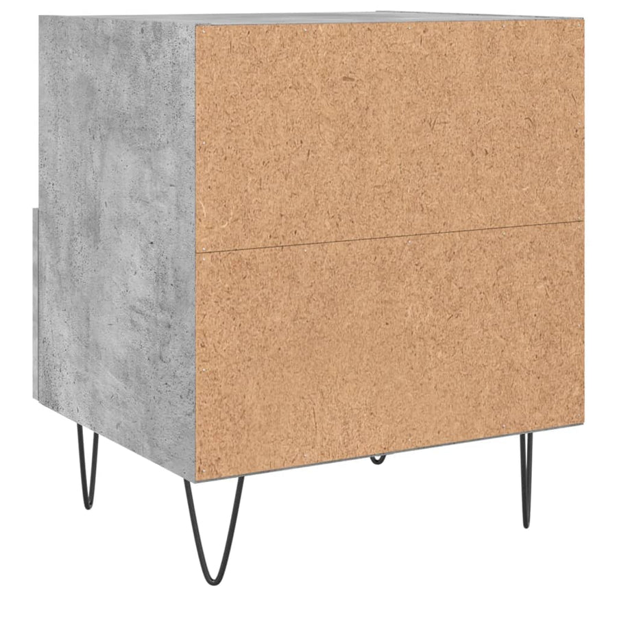 Nachtkastjes 40X35X47,5 Cm Bewerkt Hout 2 Betongrijs