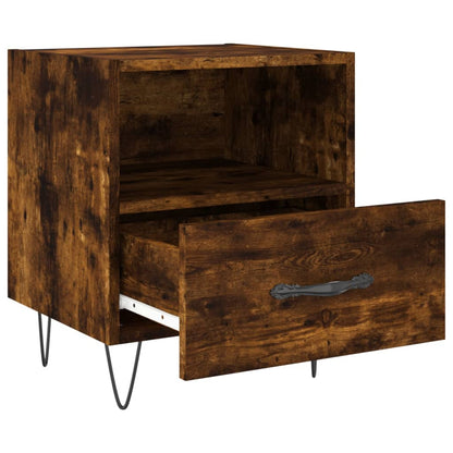 Nachtkastjes 40X35X47,5 Cm Bewerkt Hout Kleur 2 Gerookt eiken