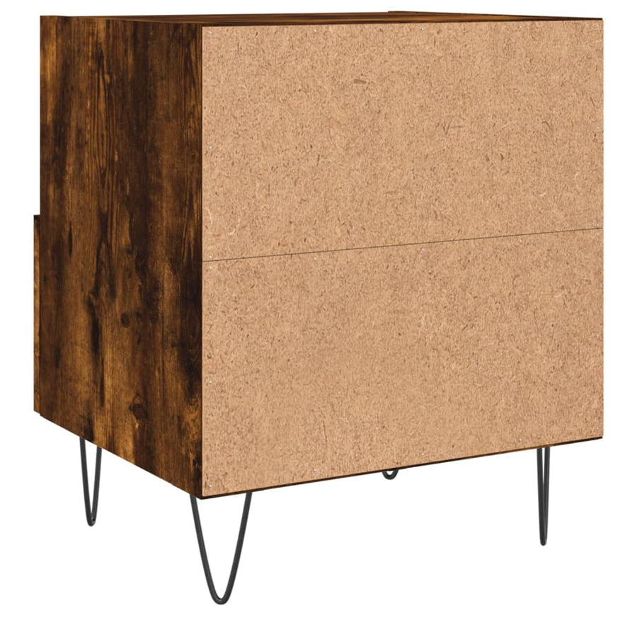 Nachtkastjes 40X35X47,5 Cm Bewerkt Hout Kleur 2 Gerookt eiken