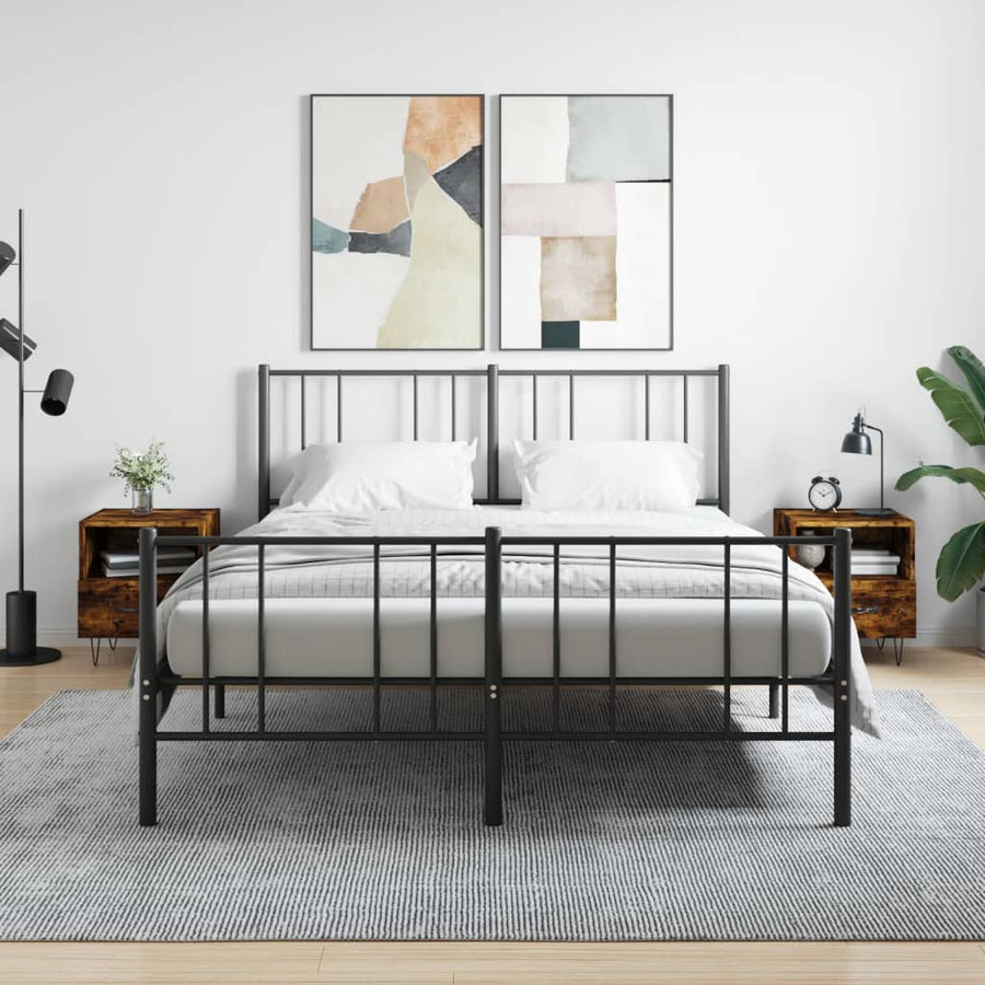 Nachtkastjes 40X35X47,5 Cm Bewerkt Hout Kleur 2 Gerookt eiken