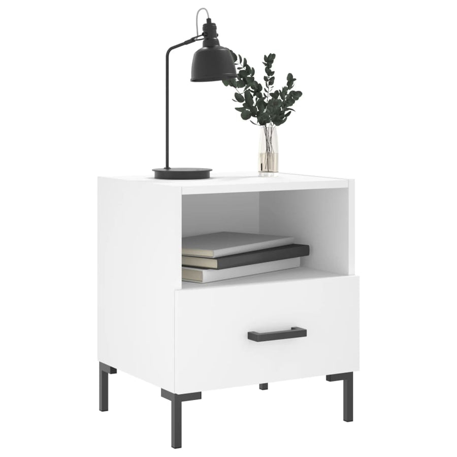 Nachtkastjes 40X35X47,5 Cm Bewerkt Hout 2 Wit