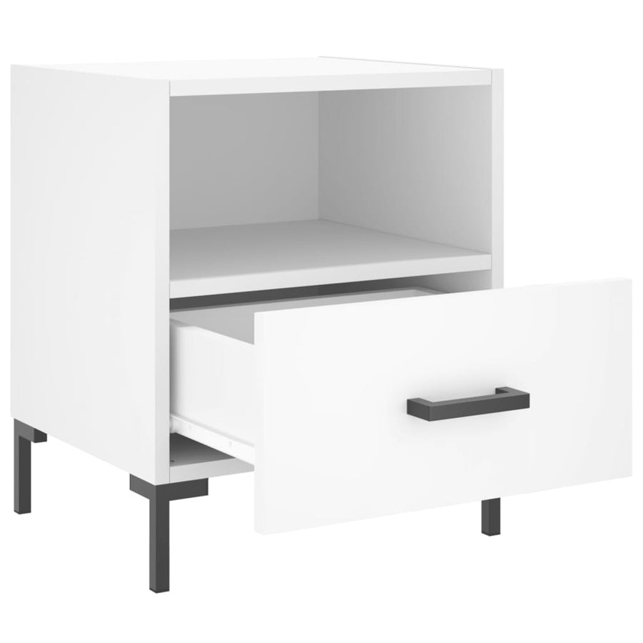 Nachtkastjes 40X35X47,5 Cm Bewerkt Hout 2 Wit