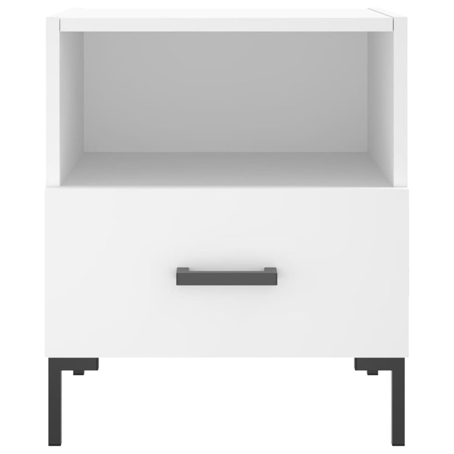 Nachtkastjes 40X35X47,5 Cm Bewerkt Hout 2 Wit