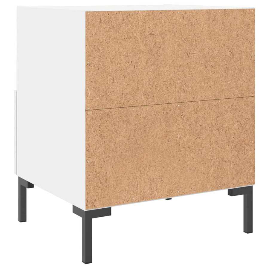 Nachtkastjes 40X35X47,5 Cm Bewerkt Hout 2 Wit