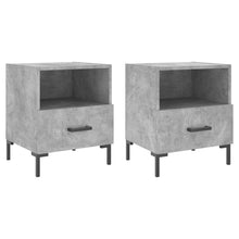 Nachtkastjes 40X35X47,5 Cm Bewerkt Hout 2 Betongrijs